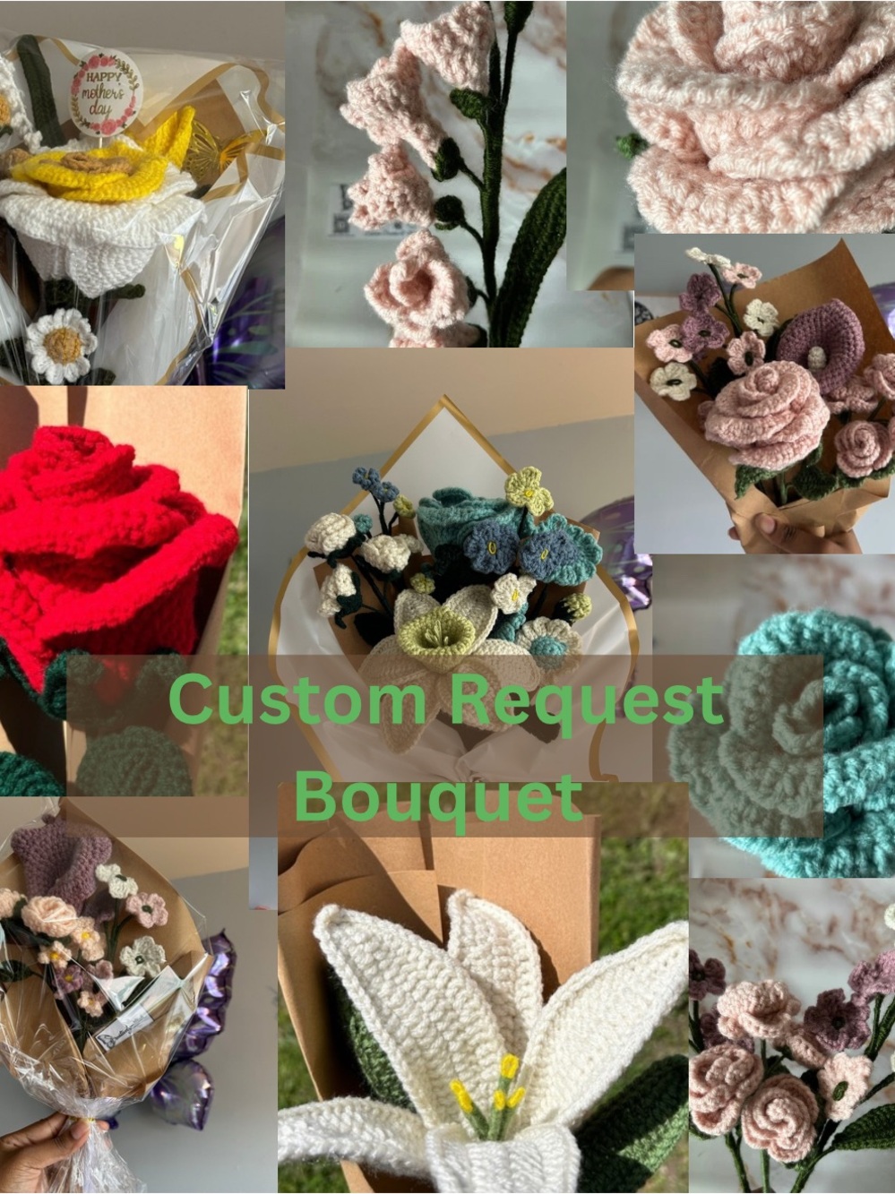 Custom Crochet Bouquets